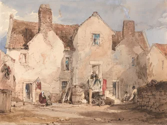 Vissershuizen bij Sculcoats nabij Hull, Yorkshire