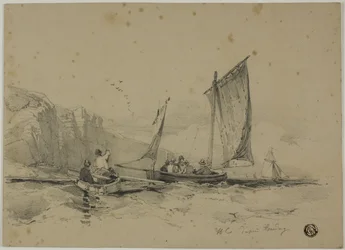 Visboten bij kliffen