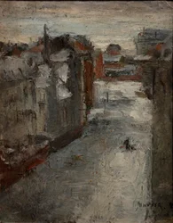De Van Iseghemlaan onder de sneeuw