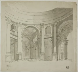 Interieur van koepelkerk
