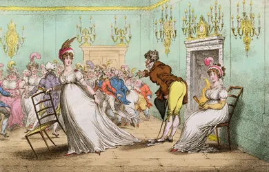 Een brede hint om niet te dansen, uitgegeven door Hannah Humphrey in 1804