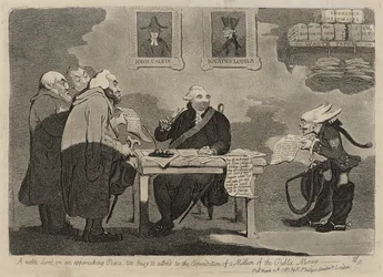 Een Edel Heer over een naderende Vrede te druk om zich bezig te houden met de uitgave van een miljoen van het publieke geld [verso]