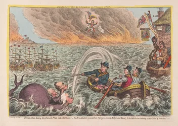 Britse Zeelieden slepen de Deense Vloot de Haven in: de Brede Bodem Leviathan probeert Billy