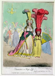 Personages in het hoge leven, gepubliceerd door Hannah Humphrey in 1795