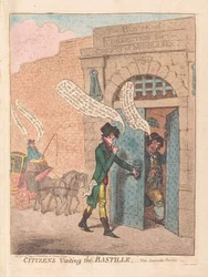 Burgers die de Bastille bezoeken, uitgegeven 1799