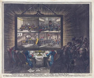 Tentoonstelling van een democratische transparantie, met zijn effect op patriottische gevoelens