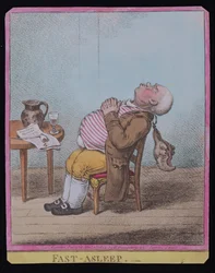 Vast in Slaap, gepubliceerd door Hannah Humphrey in 1806