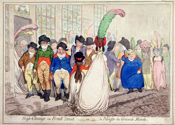 High Change in Bond Street, of La Politesse du Grande Monde, uitgegeven door Hannah Humphrey in 1796