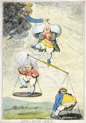 Jack aan Beide Kanten, uitgegeven door William Humphrey in 1783