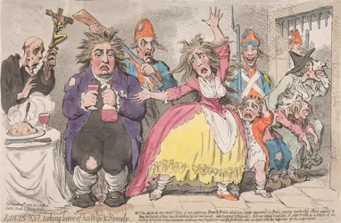 Lodewijk XVI neemt afscheid van zijn vrouw en familie