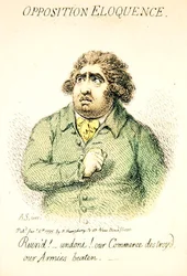 Oppositie welsprekendheid, uitgegeven door Hannah Humphrey in 1795 (detail)