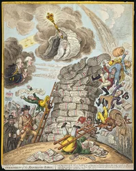 Omverwerping van de Republikeinse Babel, gepubliceerd door Hannah Humphrey in 1809
