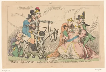 Pitt jaagt als Don Quichot Catharina de Grote schrik aan, 1791