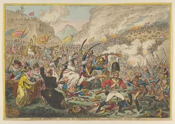 Spaanse Patriotten Aanvallende de Franse Bandieten - Loyale Britten Helpen, 15 augustus 1808