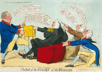 De Val van Wolsey van de Woolsack, uitgegeven door Hannah Humphrey in 1792