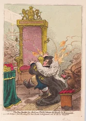 De nieuwe spreker, (d.w.z. de wet-kuiken) tussen haviken en buizerds, uitgegeven 1800