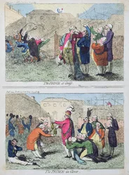 De prins in het gras en de prins in klaver, uitgegeven door S.W. Fores in 1787