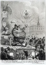 De theatrale bubbel... gepubliceerd door Hannah Humphrey (fl.1778-1822) 1805