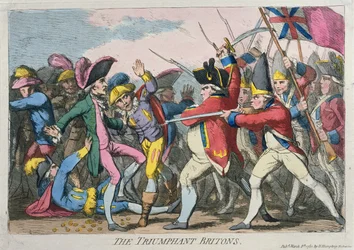 De Triomfantelijke Britten, gepubliceerd door Hannah Humphrey in 1780