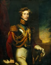 Portret van Arthur Vansittart, driekwart lengte, in het uniform van de Life Guards