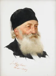 Studie van een bebaarde heer, 1889