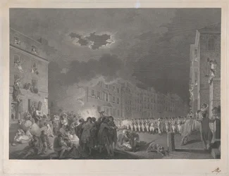 De oproer in Broad Street op zeven juni 1780