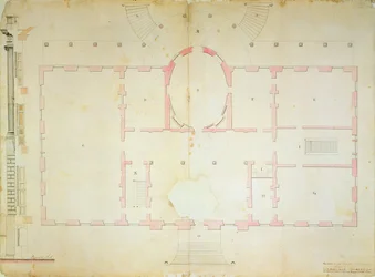Plan van het Presidentenhuis, Washington, 1792