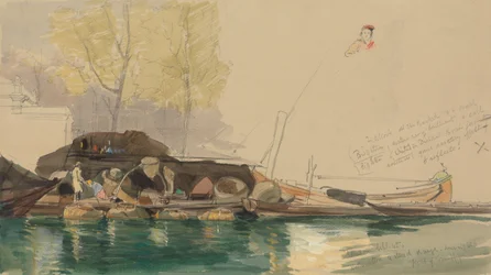 Aken op een kanaal in Rotterdam