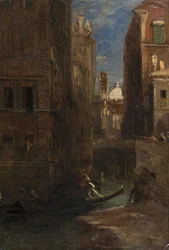 Kijkend naar San Giorgio dei Greci, Venetië, 1844
