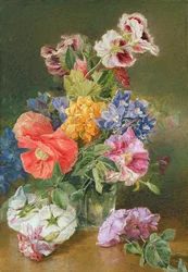Rozen, papaver en pelargonium