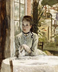 Een Vrouw in een Elegant Interieur