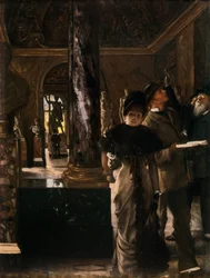 Buitenlandse Bezoekers in het Louvre, ca. 1880