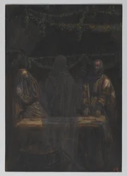 Hij verdween uit hun zicht, illustratie uit Het leven van onze Heer Jezus Christus