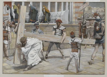 Jezus Draagt het Kruis, illustratie uit Het Leven van Onze Heer Jezus Christus, 1886-94