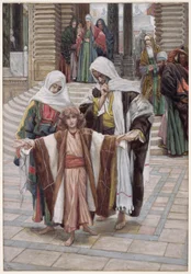 Jezus gevonden in de tempel, illustratie voor Het Leven van Christus