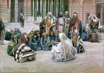 Jezus Spreekt in de Schatkamer, illustratie voor Het Leven van Christus, c.1886-96