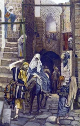 Sint Jozef zoekt onderdak in Bethlehem - uit 