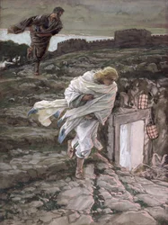 St. Peter en St. John rennen naar het graf, illustratie voor Het leven van Christus