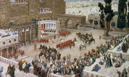 Het Forum van Jeruzalem van Boven Gezien, illustratie voor Het Leven van Christus