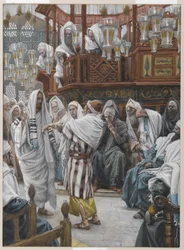 De man met de verschrompelde hand, illustratie uit Het leven van onze Heer Jezus Christus