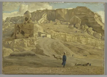 De Mokattam vanaf de Citadel van Caïro, illustratie uit Het leven van onze Heer Jezus Christus