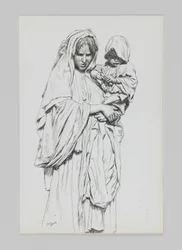 Vrouw en kind van Jericho, illustratie uit Het Leven van Onze Heer Jezus Christus