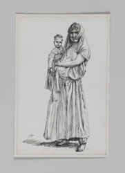 Vrouw van Geba, Samaria, illustratie uit Het Leven van Onze Heer Jezus Christus