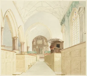 Interieur van St. Mary-le-Port Kerk