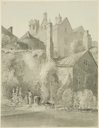 The White Lodge, gezien vanuit de tuin van de City School (Queen Elizabeth
