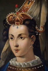 Portret van Roxelana, de Russische slavin die de vrouw werd van Suleyman I.Top...