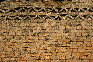 Stenen muur bij de ruïnes van Groot Zimbabwe, Zimbabwe