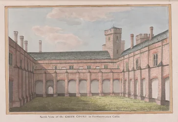 Herstmonceux Castle, East Sussex: Noordzicht van de Groene Hof