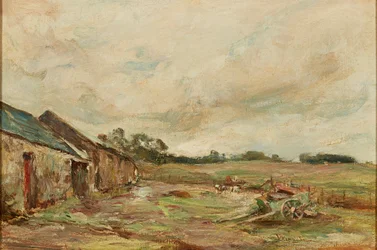 Boerenerf in de zomer