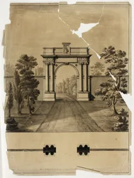 Monumentale ingang begraafplaats